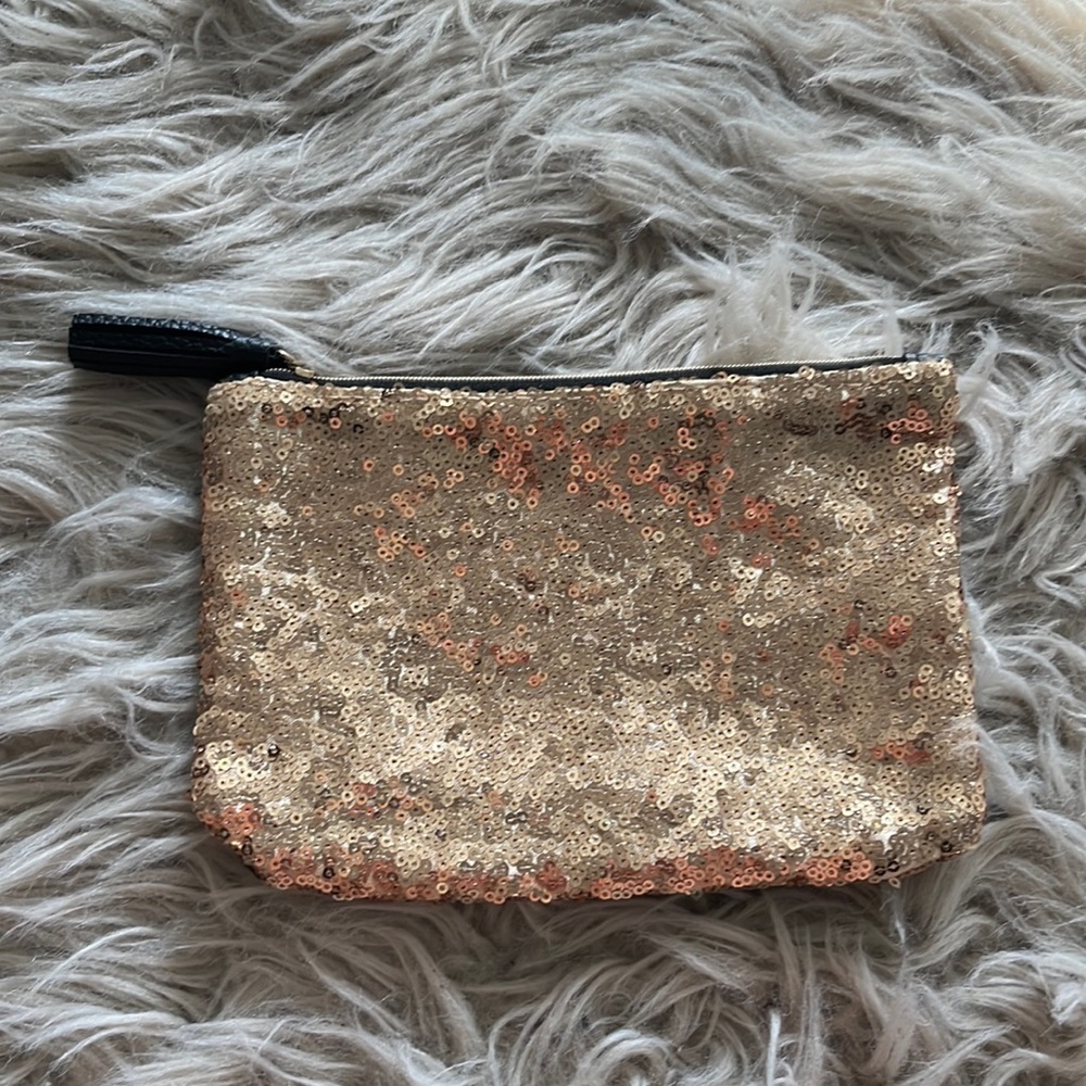 ipsy gold sequin makeup bag